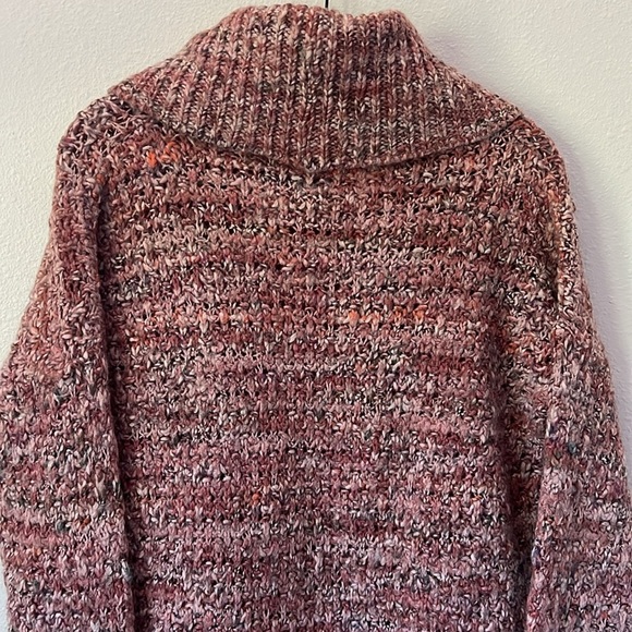 Anthropologie Elsamanda Slouchy Chunk Knit Turtleneck Sweater Large Spice - Picture 11 of 12